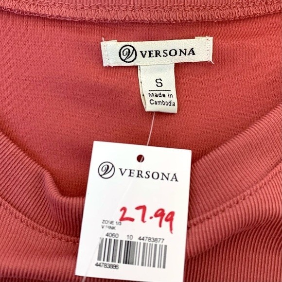 NWT Versona Flared Bell Long Sleeve Ribbed Top - Picture 4 of 6